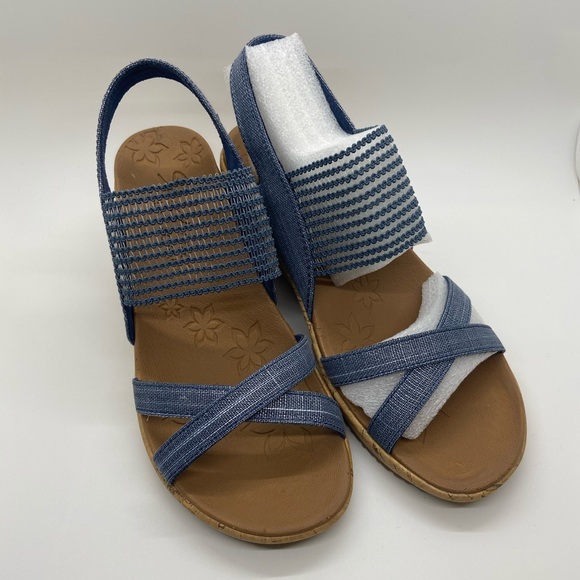 💕Skechers Navy Wedges New Size 6 - Picture 3 of 8